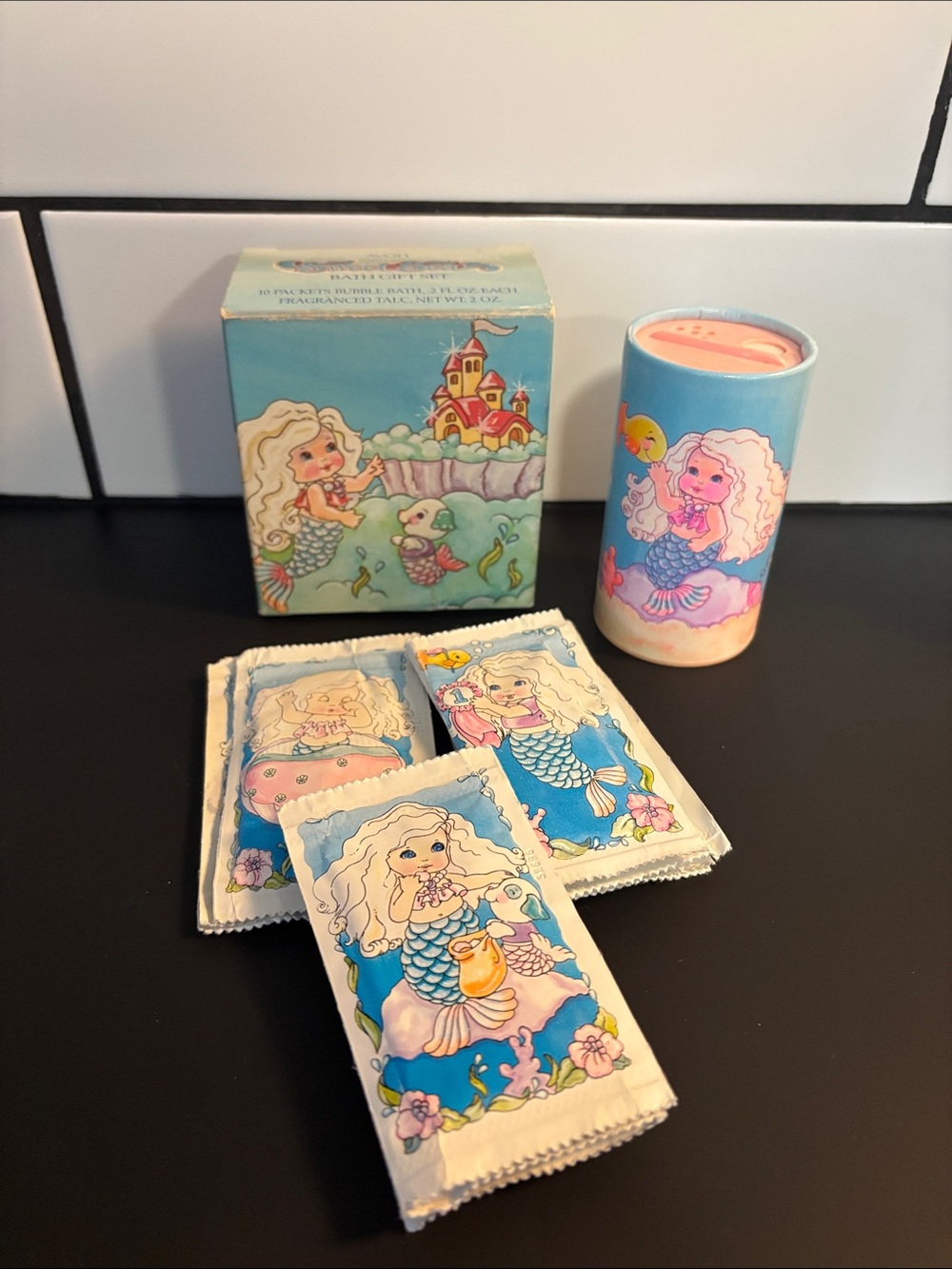 Vtg 1985 Avon/ Tomy Sweet Sea Mermaid Bath Gift Set | Rare 80’s Kawaii